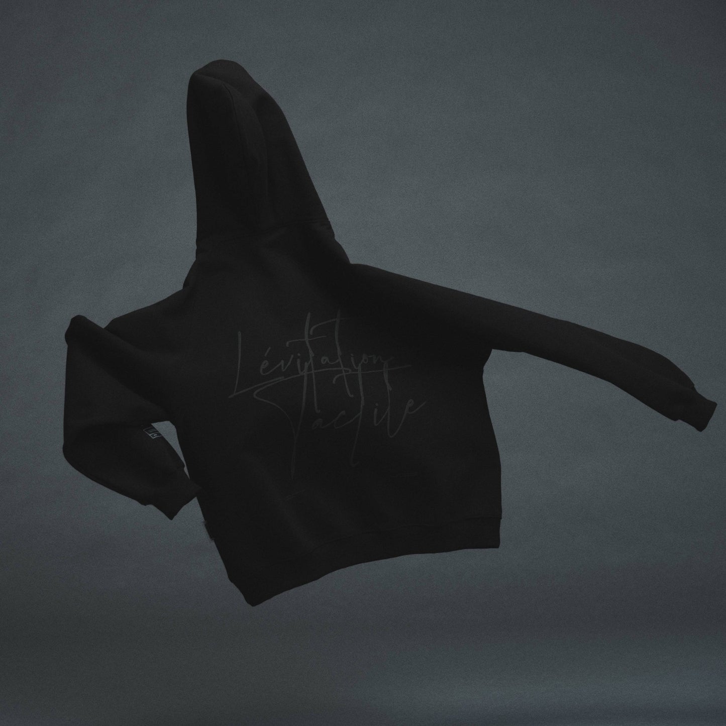 Raglan Thermal Hoodie Black